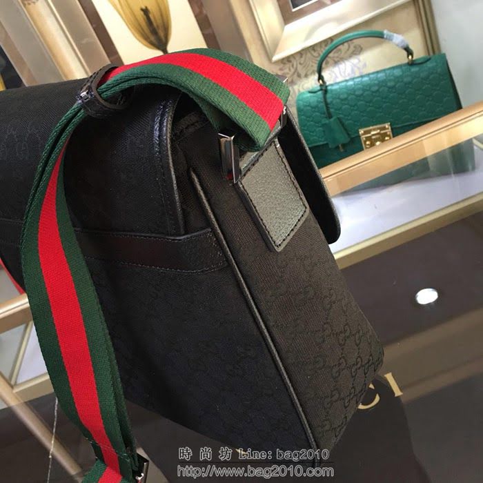 GUCCI 古馳男包 新款 233052 高級人造革郵差包 Gucci帆布男包 Gucci男士單肩斜挎包